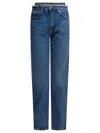 Alexander Wang Pre-styled Ez Jean With Sporty Undie In Blue