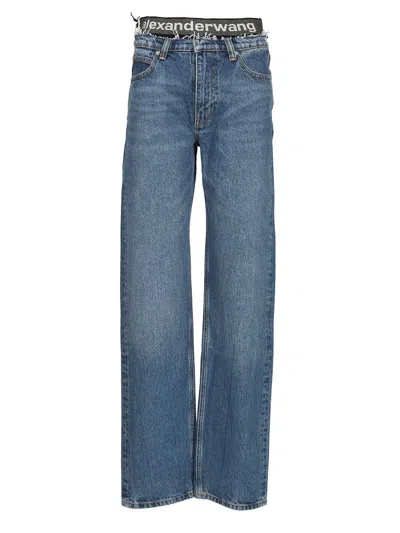 Alexander Wang Pre-styled Ez Jean W/ Sporty Undie Jeans Blue