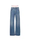 Alexander Wang Slit Hem Jeans W/ Mesh Underwear