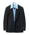 Alexander Wang Pre-styled Layered Single-breasted Blazer In Black