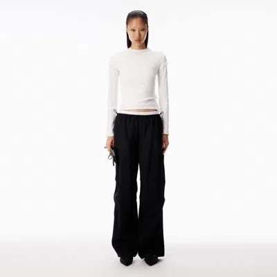 Alexander Wang Pre-styled Mid-rise Track Pant In Black