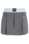 Alexander Wang Tailored Mini Skirt With Logo Patch