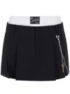 Alexander Wang Pre-styled Pleated Skort With Chain Clothing In Black