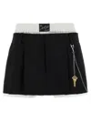 Alexander Wang Pre-styled Pleated W/chain Bermuda And Short White/black