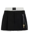 Alexander Wang Pre-styled Pleated Skort With Chain Clothing In Black