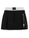 Alexander Wang Pre-styled Pleated Skort With Chain In Black