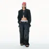 Alexander Wang Black Pre-styled Ripstop Cargo Pants In Washed Jet Black