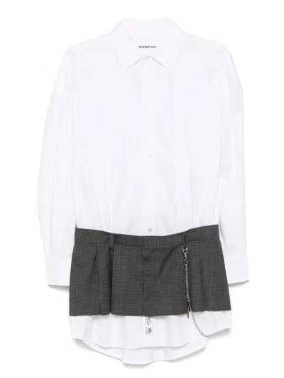 Alexander Wang Pre-styled Mini Shirt Dress In White