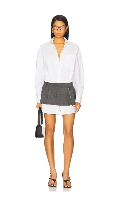 Alexander Wang Pre-styled Shirt Dress With Chain In White