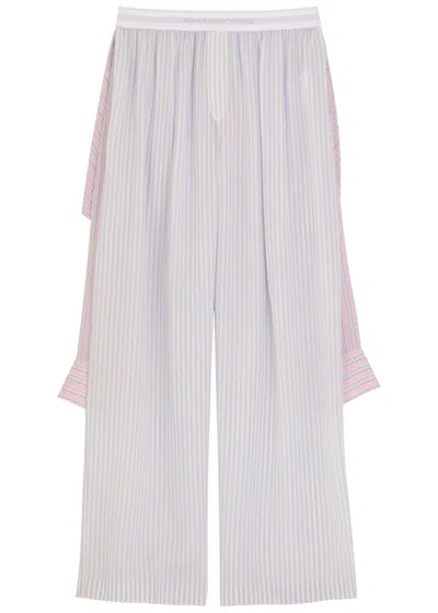 Alexander Wang Pre-styled Shirt Striped Silk-chiffon Trousers