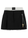 Alexander Wang Pre-styled Pleated Skort With Chain Clothing In Black