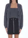 Alexander Wang Pre-styled Twinset Knitted Cardigan In Grey