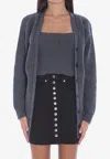 Alexander Wang Pre-styled Twinset Knitted Cardigan In Gray