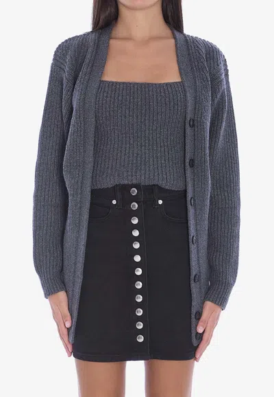 ALEXANDER WANG PRE-STYLED TWINSET KNITTED CARDIGAN