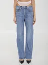 Alexander Wang Jeans With Pre-styled Thong In Purple