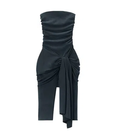 Alexander Wang Pre-styled Wrap Catsuit In Gray