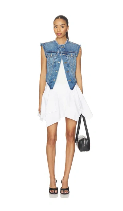 Alexander Wang Alexanderwang Prestyle Mixed Media Dress In White