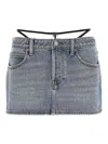 Alexander Wang Mini Skirt Prestyle Hotfix Mesh Undie In Light Blue
