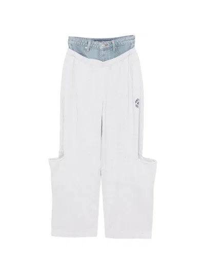 Alexander Wang Pre-style Slashed Sweatpant Pants In White