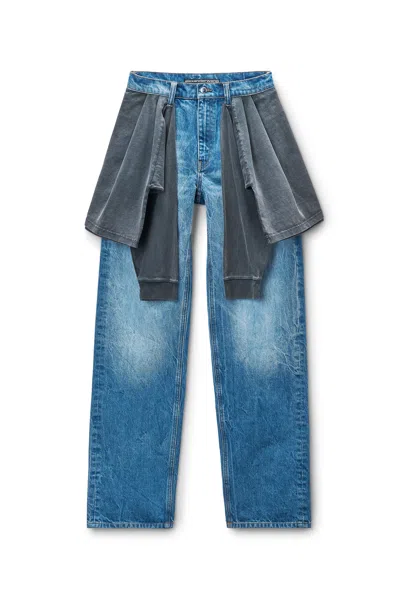 Alexander Wang Pre-styled Balloon Leg Jean Vintage Marbled Blue