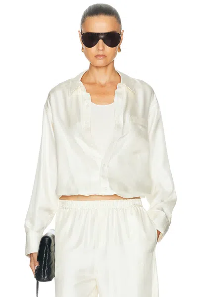 Alexander Wang Pre-styled Cami Top With Button Up Shirt In White