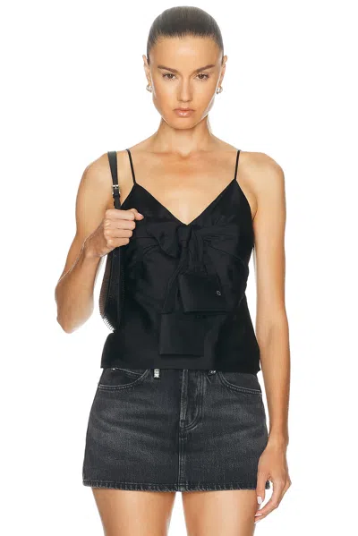 Alexander Wang Pre-styled Knotted Cami Top In Black