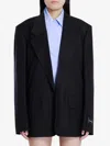 Alexander Wang Pre-styled Oversized Boxy Blazer & Shirt In Black