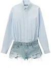 Alexander Wang Prestyled Playsuit In Blue