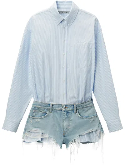 Alexander Wang Prestyled Playsuit In Blue