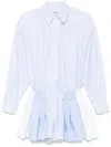 Alexander Wang Prestyled Pleated Playsuit In Blue