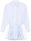 Alexander Wang Prestyled Pleated Playsuit In Blue