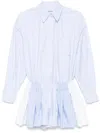 Alexander Wang Prestyled Pleated Playsuit In Blue
