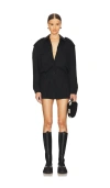Alexander Wang Prestyled Pleated Skirt Mini Romper In Black