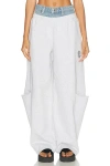 Alexander Wang Prestyled Slashed Sweatpant In Blue