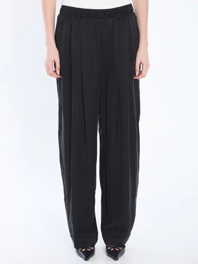 Alexander Wang Pre-styled Turn-down Waistband Trousers In Black