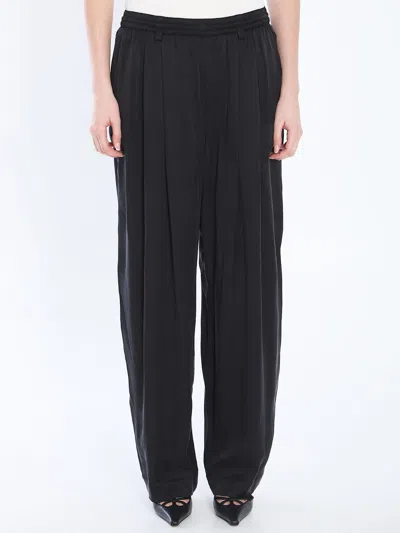 Alexander Wang Pre-styled Turn-down Waistband Trousers In Black