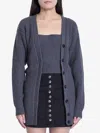 Alexander Wang Pre-styled Twinset Knitted Cardigan In Grey