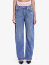 Alexander Wang Jeans With Pre-styled Thong In Purple