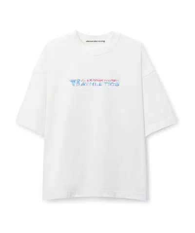 ALEXANDER WANG ALEXANDER WANG LOGO PRINTED CREWNECK T-SHIRT
