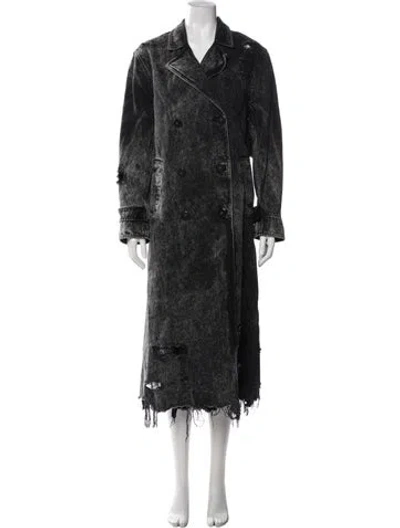 Pre-owned Alexander Wang Printed Coat In Black