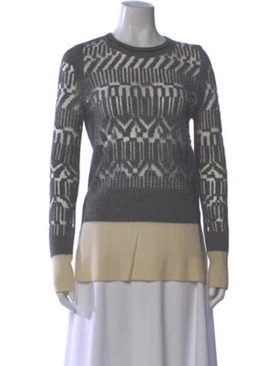 Pre-owned Alexander Wang Printed Crew Neck Sweater In Multi