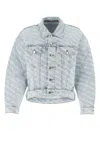 Alexander Wang Denim Jacket With Printed Logo