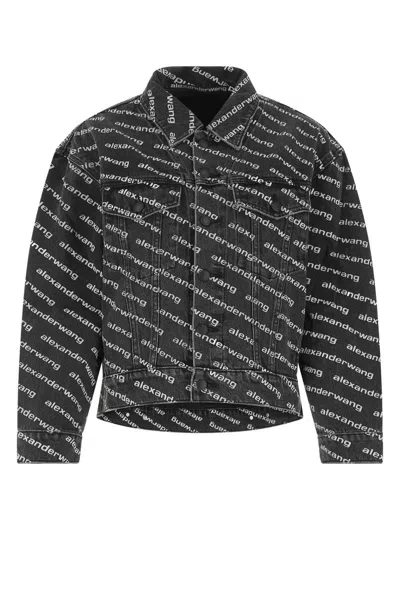 Alexander Wang Printed Denim Jacket In Multi