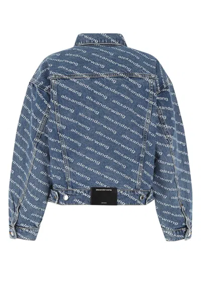 Alexander Wang Blue Printed Oversize Jacket