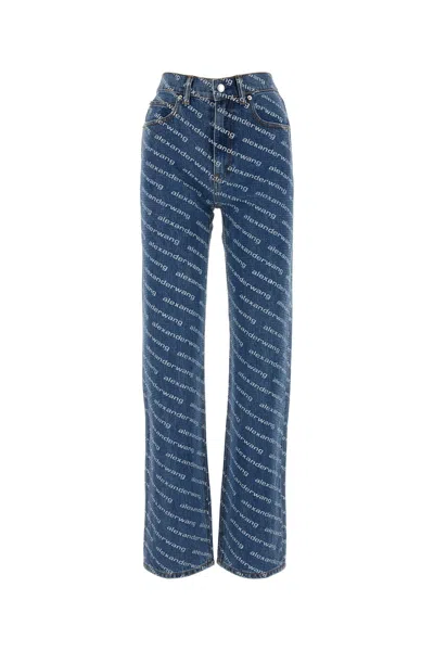 ALEXANDER WANG PRINTED DENIM JEANS
