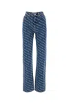 Alexander Wang Denim Jeans Featuring Belt Loops In Deepbluewhite