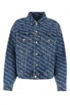 Alexander Wang Indigo Blue Denim Jacket In Deepbluewhite