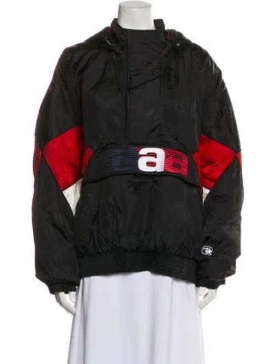 Pre-owned Alexander Wang Printed Faux Fur Jacket In Black
