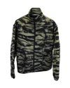 Alexander Wang Printed Front-zip Jacket In Multicolor Cotton In Green