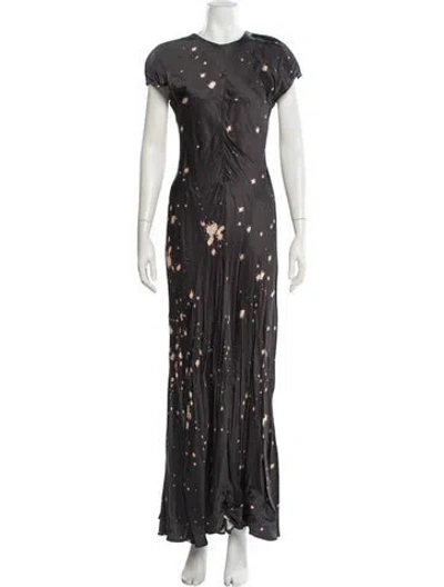 Pre-owned Alexander Wang Printed Long Dress W/ Tags In Gray